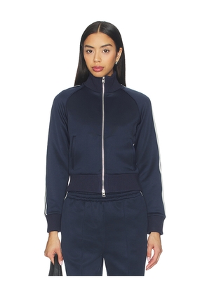 WellBeing + BeingWell The Track Jacket in Navy. Size XXS. Also in XS, S, M, L, XL.