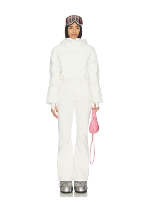 We Norwegians Aurora Ski Suit in White. Size S. Also in M.