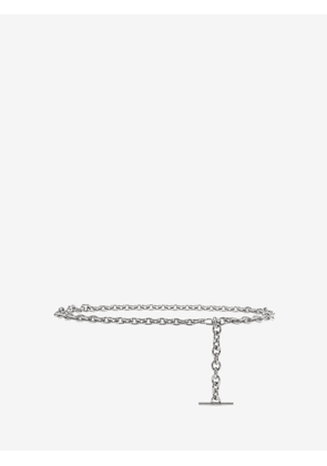 McQueen T-Bar Chain Belt - Silver - Women