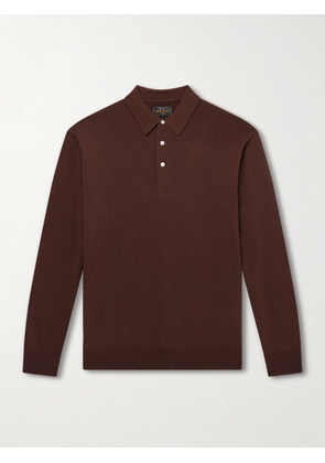 Beams Plus - Knitted Polo Shirt - Men - Brown - S