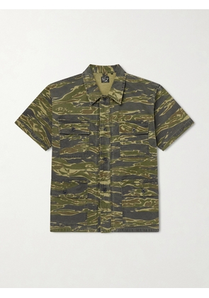 OrSlow - Camouflage-Print Cotton-Riptop Shirt - Men - Green - 1