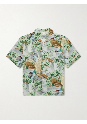 OrSlow - Camp-Collar Printed Voile Shirt - Men - Green - 1