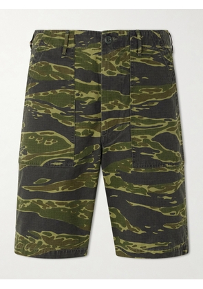 OrSlow - U.S. Army Fatigue Printed Straight-Leg Rip-Stop Cotton Shorts - Men - Green - 1