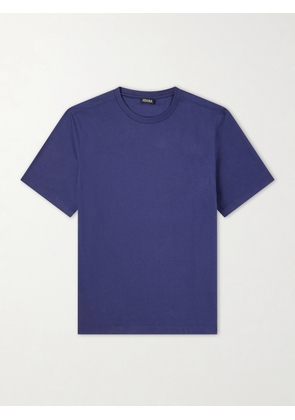 Zegna - Cotton-Jersey T-Shirt - Men - Blue - IT 46