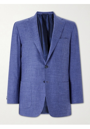 Kiton - Virgin Wool, Silk and Linen-Blend Suit Jacket - Men - Blue - IT 46
