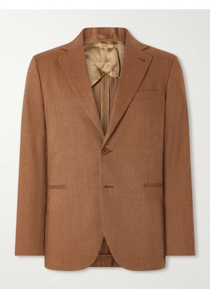 Frescobol Carioca - Paulo Linen and Virgin Wool-Blend Suit Jacket - Men - Brown - UK/US 36