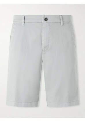 Canali - Straight-Leg Stretch Cotton-Blend Gabardine Shorts - Men - Blue - IT 46