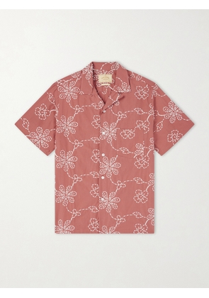 Portuguese Flannel - Compota Embroidered Cotton-Blend Shirt - Men - Red - XS