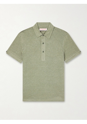 Orlebar Brown - Sebastian Linen-Jersey Polo Shirt - Men - Green - S