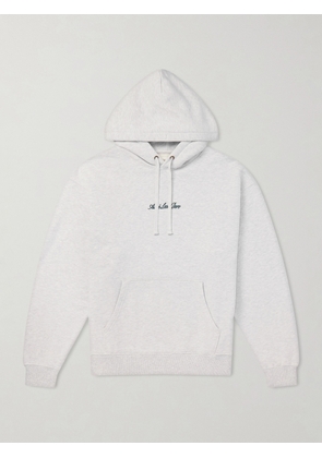 Aimé Leon Dore - Logo-Embroidered Cotton-Jersey Hoodie - Men - Gray - M