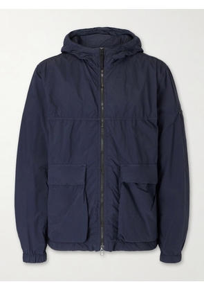 Stone Island - Hooded Brushed Recycled-Nylon Parka - Men - Blue - S