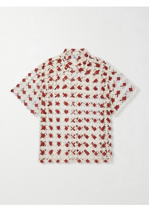 BODE - Cotton-Lace Shirt - Men - Red - XS/S