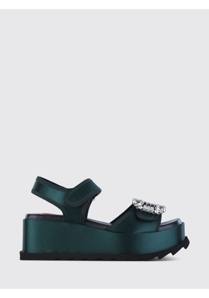 Heeled Sandal ROGER VIVIER Woman color Forest Green