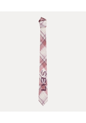 Vivienne Westwood Tie 7cm Lies Glen Check Pink  Men