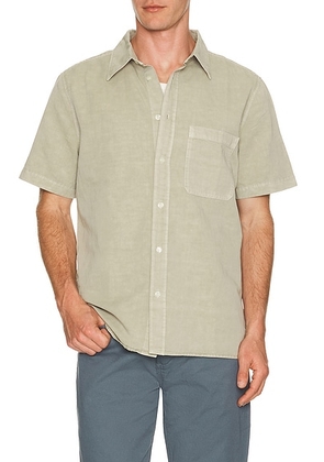 Citizens of Humanity Short Sleeve Pocket Cairo Shirt in Burnished Quartz - Taupe. Size S (also in M, L, XL/1X).