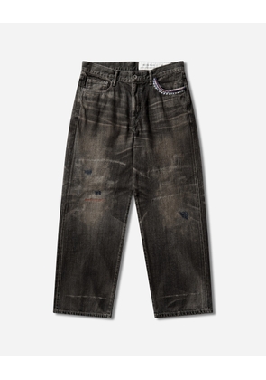 Men s Savage Denim DP Wide Pants Black