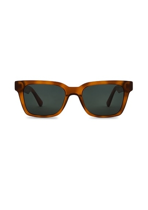 MESSYWEEKEND Dean Sunglasses in Havana & Green - Brown. Size all.
