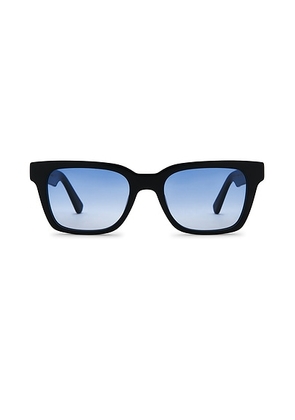MESSYWEEKEND Dean Sunglasses in Black & Gradient Blue - Black. Size all.