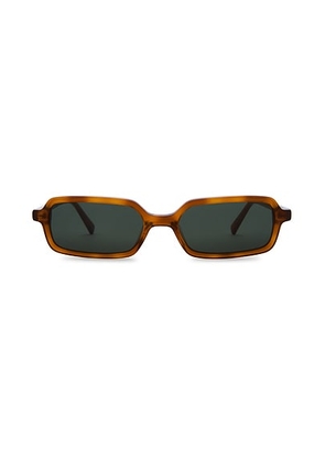 MESSYWEEKEND Milo Sunglasses in Havana & Green - Brown. Size all.