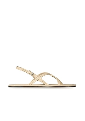 The Row Malick Strap Sandal in Cold Ivory - Ivory. Size 36.5 (also in 37.5, 39, 39.5, 40).