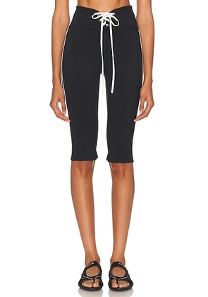 YEAR OF OURS The Football Capri Legging in Black & White - Black. Size L (also in ).