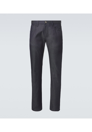 Giorgio Armani Cotton and silk-blend straight jeans