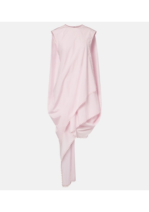 Jacquemus Traversin asymmetric cotton poplin minidress