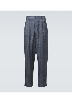 Giorgio Armani Pleated printed tapered pants
