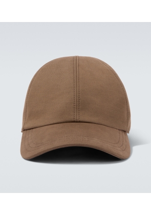 The Row Caspian cotton and cashmere canvas baseball cap