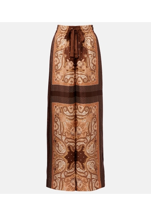 Zimmermann Luna paisley silk palazzo pants