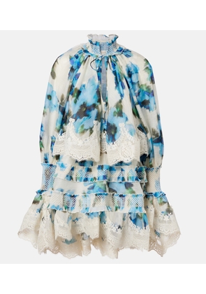 Zimmermann Floral lace-trimmed midi dress