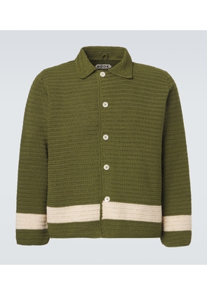 Bode Marsh crochet cotton shirt