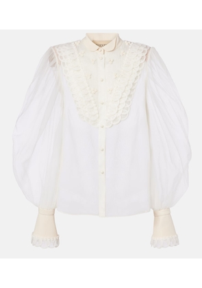 Valentino Sheer silk organza blouse