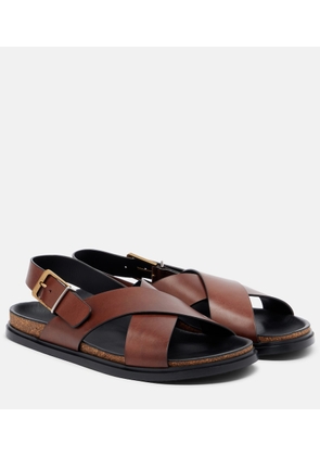 The Row Buckle leather sandals