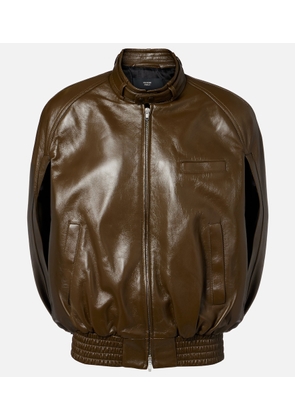 Phoebe Philo Caped leather bomber jacket