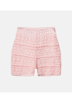 Anna Kosturova Deauville crochet cotton shorts