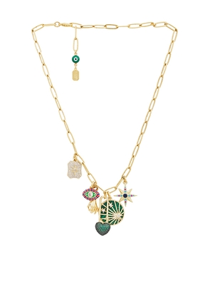 Elizabeth Cole Renata Necklace in Metallic Gold.