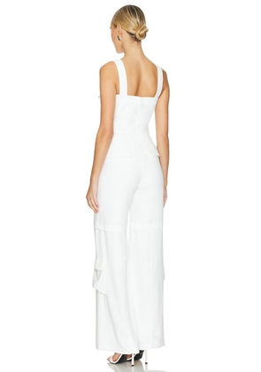 Amanda Uprichard Frida Jumpsuit in White. Size S. Also in XS.