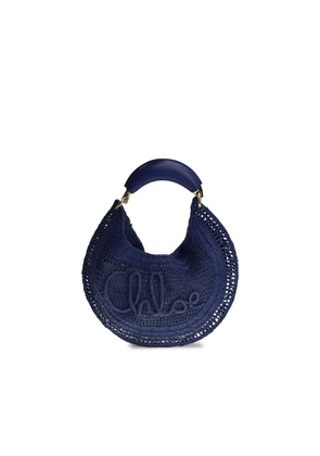 Chloé Blue Raffia Shoulder Bag