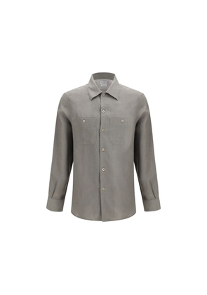 Brunello Cucinelli Bicolor Linen Dress Shirt - XL