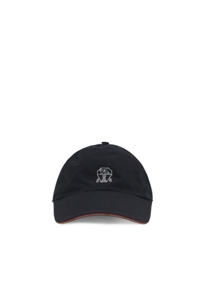 Brunello Cucinelli Blue Cotton Cap (Baseball Hat) - L