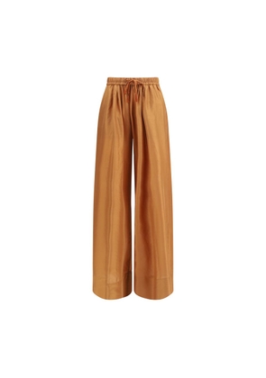 Forte_Forte Brown Silk Casual Pants - II/M