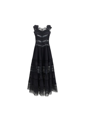 Charo Ruiz Black Cotton Casual Dress - M