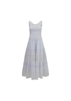 Charo Ruiz White Cotton Casual Dress - M