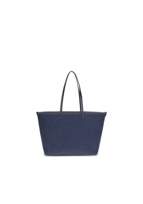 Fendi Blue Cotton Shoulder Bag
