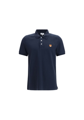 Maison Kitsuné Blue Cotton Polo Shirt - L