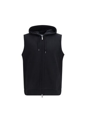 Brunello Cucinelli Black Cotton Sleeveles Sweater - S