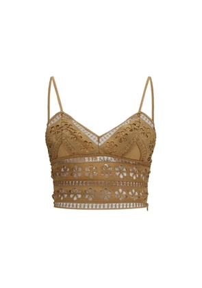 Charo Ruiz Brown Cotton Blouse - M