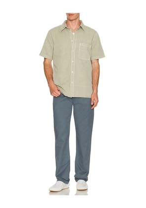 Citizens of Humanity Short Sleeve Pocket Cairo Shirt in Taupe. Size S. Also in L, M, XL/1X.