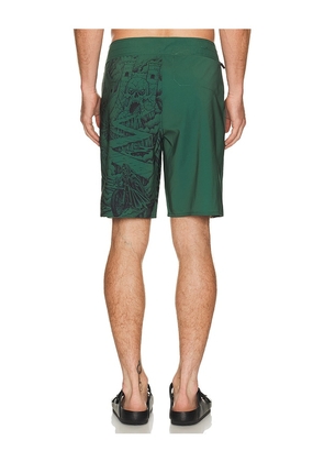 Brixton Blitz Boardshort 19 Swim Trunk in Dark Green. Size 30. Also in 31, 32, 33, 34, 36.